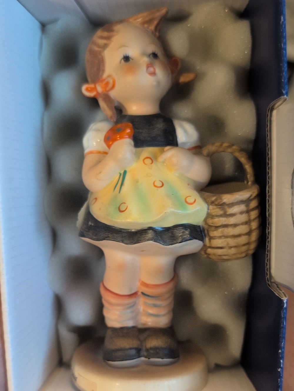 Goebel Ceramic Girl Figurine in Yellow and Black
